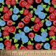 Frida's Roses Black Cotton Fabric, 1 Yard Precuts