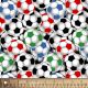 Packed Soccer Balls Cotton Fabric