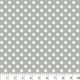 Polka Dots White on Gray Flannel Fabric, 1.5 Yard Precuts