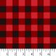 Christmas Black & Red Gingham Cotton Fabric