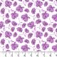 Blooms Flowers on White Cotton Fabric