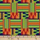 African Kente Squares Cotton Fabric