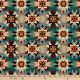 Native Argyle Teal Digital Cotton Print Fabric