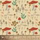 Mushroom Garden Illustration Cotton Fabric