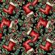 Christmas Boots Cotton Fabric