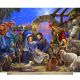 Christmas Nativity Colorful Digital Cotton Print Fabric Panel