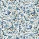 Blue Birds & Blooms Digital Cotton Print Fabric