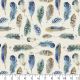 Painted Feathers Cotton Fabric, 1 Yard Precut