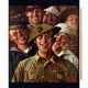 Old-time Soldiers Norman Rockwell licensed by David Textiles Digital Cotton Print Fabric Panel