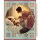 Bed Time Norman Rockwell licensed by David Textiles Digital Cotton Print Fabric Panel