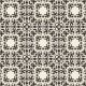 Cream Patterned Tiles Cotton Fabric