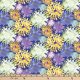 Floral Fireworks Blue Cotton Fabric